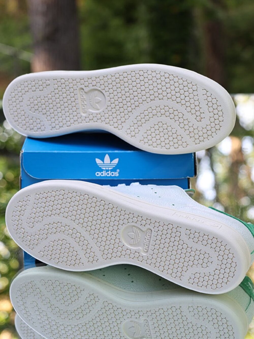 Adidas Stan Smith Cracked Leather White Green - Picture 13 of 13